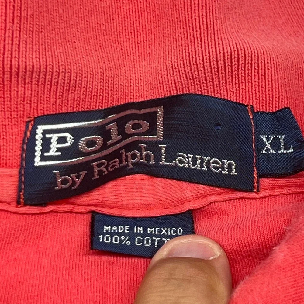Polo Ralph Lauren Mens Coral Short Sleeve‎ Polo Shirt Embroidered Pony Logo XL